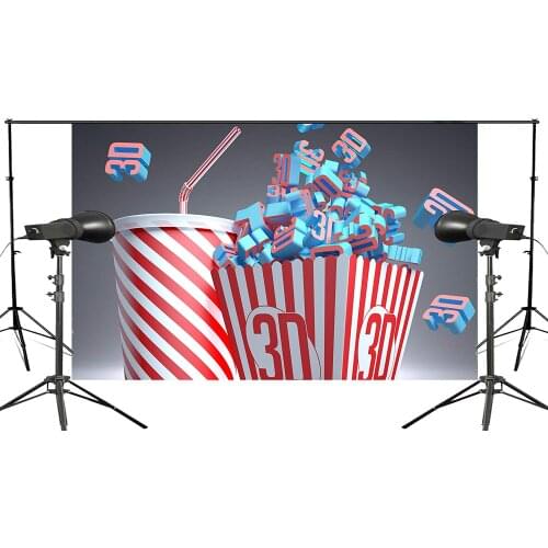 Gray Background with A Box Full of 3D with Cola Photography Background Studio Props Wall Cinema Background Wall 150x220cm