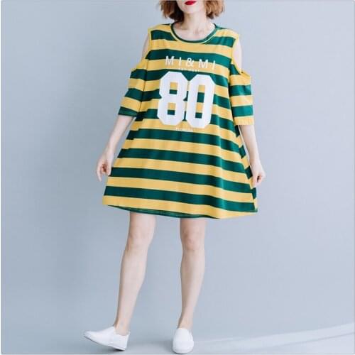 Sport Letter striped t shirt women casual plus size tshirt harajuku ladies clothes cotton tops long hollow sleeve tide t-shirt