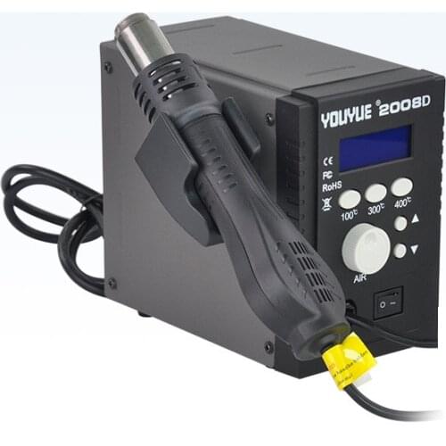 YOUYUE 2008D Hot air welding table intelligent digital display hot air gun temperature storage hot air gun