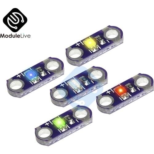 5PCS/Lot LilyPad LED Assortment 5Colors with Red/Blue/Green//White/Yellow for Arduino IDS LilyPad LED Module