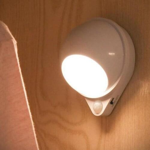LED Water Droplet 360-Degree Rotating Human Body Infrared Sensor Night Light Easy To Carry,Intdoor Home General LED Lamp