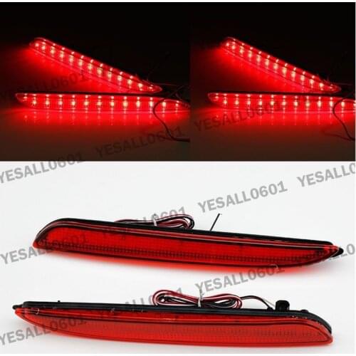 2X LED Rear Bumper Reflector Lens Brake Lights For Mazda 3 2010-2013 Axela Sport Sedan Mazdaspeed DRL Stop Lamp 12 11