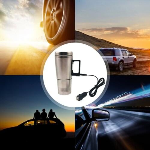 24V Car Electric Safe Heating Durable Cup Vacuum Cup100 Degrees Heat Preservation Cup BPA Free Leak-proof