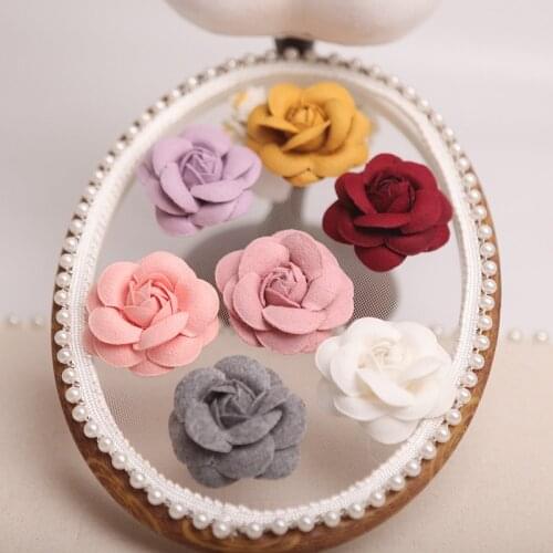Handmade Flowers 4 Pieces / Batch Of Rose Applique Hand-Stitched Clothing Sewing Craft Wedding DIY Decoration