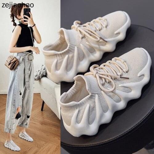 Zejiaohao Autumn Women Shoes Flats Causual Ladies Sports Shoes Fashion Air Mesh Lace Up Light Breathable Female Sneakers ks-450