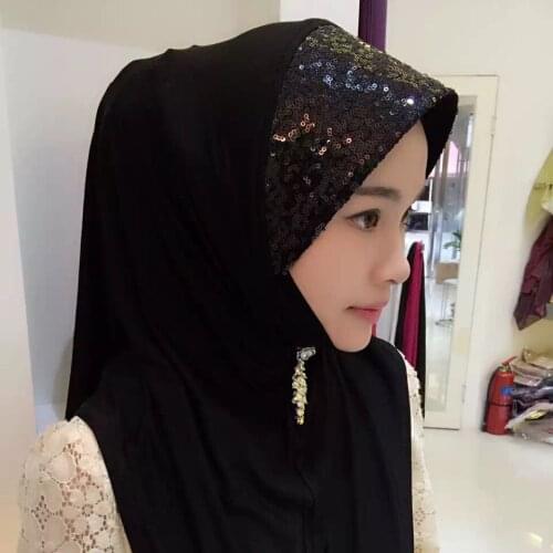 Womens Prayer Hat Arabian Women muslim stitching sequined islamic products Headscarf Abaya muslim head scarf Prayer Hats