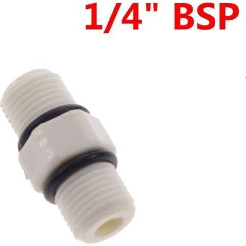1/4" BSP Equal Male Straight Plastic Connect Fitting RO Water System Connector