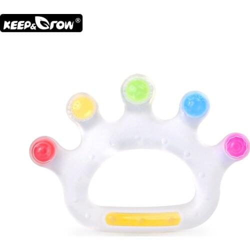 Keep&Grow 1pc Baby Silicone Teethers Candy Rattle Teething Toys BPA Free Safety Feeder Bite Silicone Accessories Baby Products