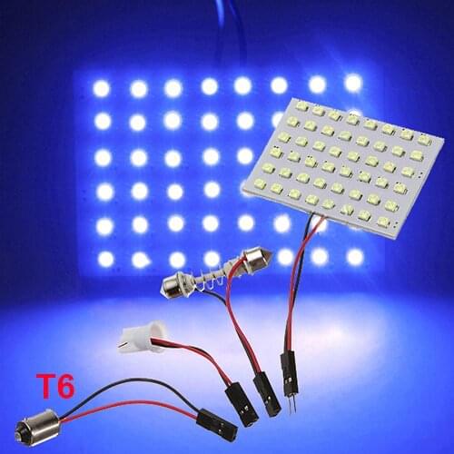 12/24/36/48 LED 3528 SMD Car Light Panel T10 Festoon BA9S Adapter Car Decorative lights