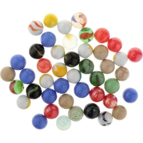 16mm Glass Marbles, Pack of 45, Kids Marble Ball Run Game Toy, Chinese Checkers Marble Solitaire Beads Home Collections