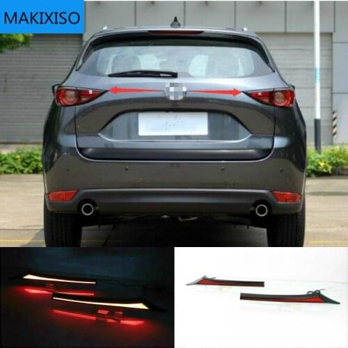 2PCS For Mazda CX-5 CX5 2017-2020 Multi-function Car LED Rear Bumper Light Rear Fog Lamp Brake Light Turn Signal Light