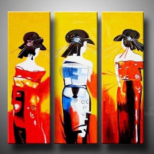 3 Panel Pictures of Japan Women Wall Art Posters and Prints Sexy Woman Art Pictures Home Wall Decoration