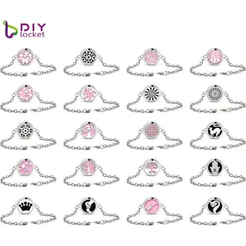 30mm Aromatherapy Oil Diffuser Bracelet Stainless Steel Magnetic Perfume Locket Bangle Women Jewelry AD161-180-Z02