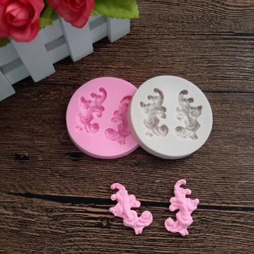 3D Symmetrical Flowers Baroque Silicone Fondant Mold Chocolate Cake Decorating Baking Mould
