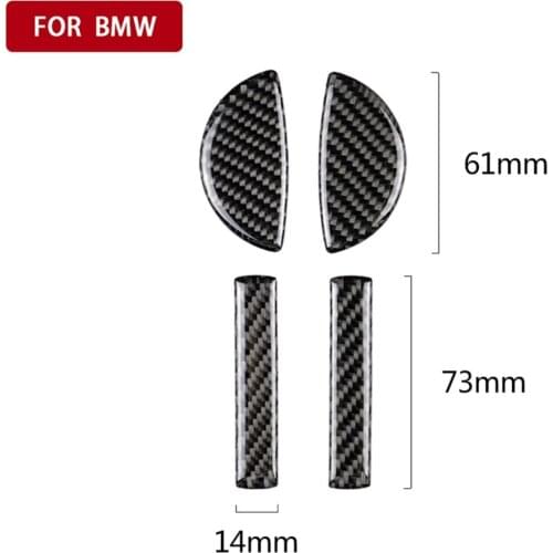 4PCS Interior Carbon Fiber Door Handle Cover Trim Stickers for Mini Cooper F55 Clubman F54 Countryman F60 Accessories