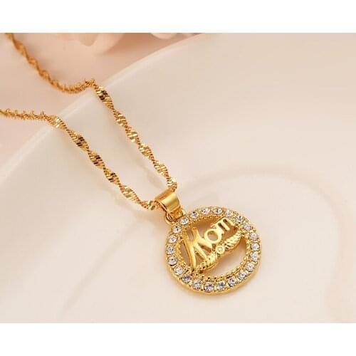 Bangrui Gold filled cz diamond Heart Pendant Necklaces For Women girls Lady Original wedding party Jewelry Lover mother Gift