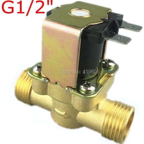 Free Shipping 12Vdc Electronic Solenoid Valve 1/2" normally closed Copper body water valve have filter 12Vdc 220Vac