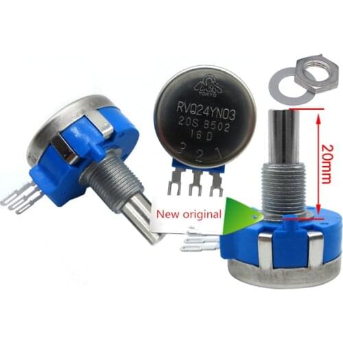 Free shipping New original RVQ24YN03 20S B502 Rotary Potentiometer, 5K OHM Long Life Panel Pot