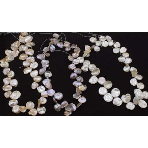 Loose beads white/pink/purple freshwater keshi pearl baroque 15-18mm 14" for DIY jewelry making FPPJ wholesale beads nature