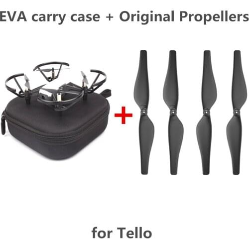 Tello EVA Storage Case,3 in 1/4 in 1 Battery Charger Hub,4Pairs 3044P Quick-Release Propeller,Guard,Tello Charging USB Cable