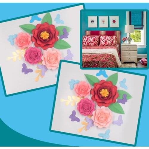 DIY Giant Paper Flowers Backdrops 2018 Half Made Large Flower Set Baby Nursery Backdrop Deco Vedio Tutorials Mix Sizes