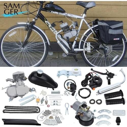 Samger 80cc Bicycle Motorcycle Gas Engine Kit 2 Stroke Complete Engine Set For DIY Mountain Bike ATV Bike Gas Motor
