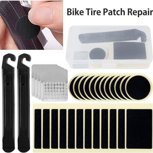 Bike Tire Patch Puncture Repair Kit Universal Bicycle Motorcycle Tyre Glueless Self-Adhesive Stickers Quick Tyre Glue-free Patch