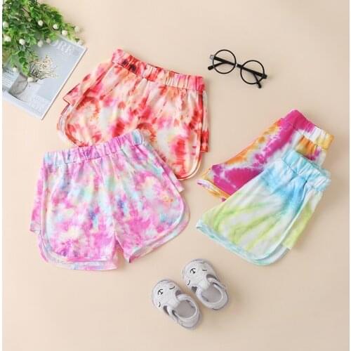 Fashion Cotton Baby Clothes Baby Girl Shorts Pants Tie Dye Kids Shorts Pants Breathable Children Short Pants Kids Clothes 1-6Y