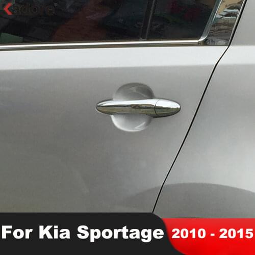 For KIA Sportage 2010-2014 High Quality ABS Chrome Door Handle Cover Lid Handle Cover Trim Car Styling Auto Accessories 8pcs/set