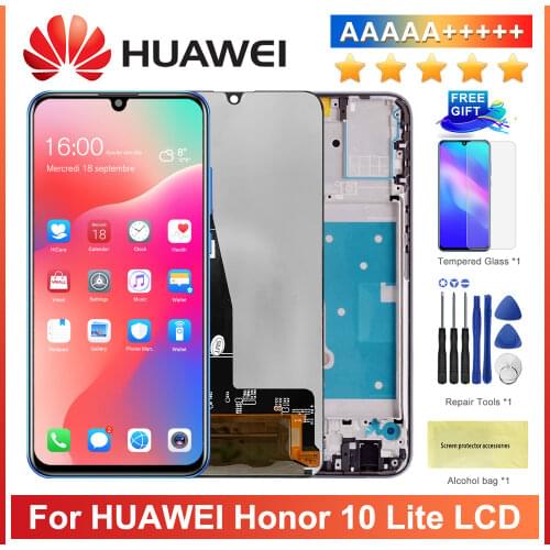 Original Display For Huawei Honor 10 Lite LCD Touch Screen Digitizer with Frame Global Version 6.21" HRY-LX1 HRY-LX2 Display