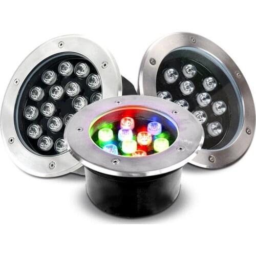 NEW 3W/6W/9W/12W/15W/18W/24W/36W LED RGB Remote Control Ground Garden Floor Underground Buried Lamp Spot Landscape Light IP67