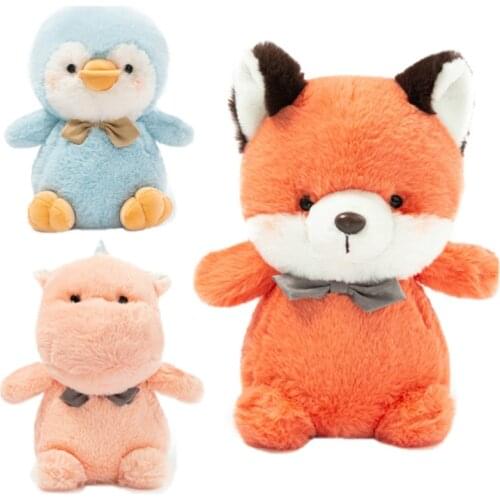 Fluffy Hair Super soft Fox Bunny Cuddly Plushies Doll Stuffed Animals Long Plush Brown Bear Unciorn Baby Appease Doll toys Kid