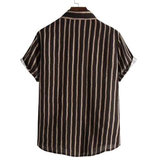 New Summer Fashion Men Shirts Casual Short Sleeve Vintage Ethnic Linen Shirt Blouse Vestidos Dress Shirts Print Camisas рубашка