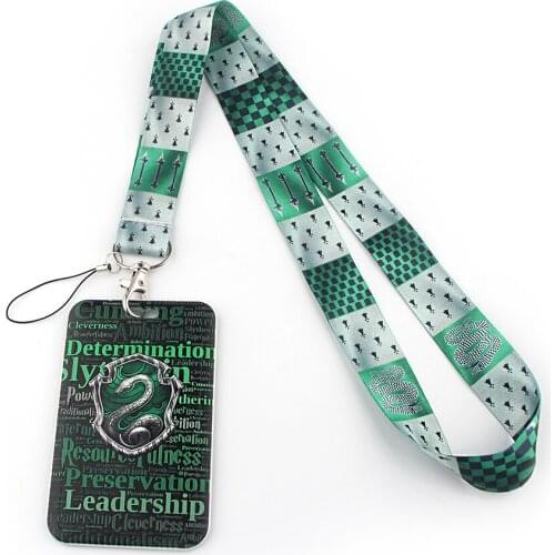 1pc ZF2208 Green Snake Magic Movie Creative Lanyard Card Holder Student Hanging Neck Mobile Phone Lanyard