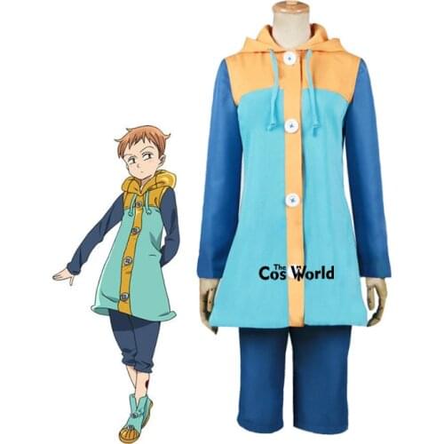 The Seven Deadly Sins Grizzlys Sin of Sloth King Harlequin Uniform Coats Pants Outfit Anime Cosplay Costumes
