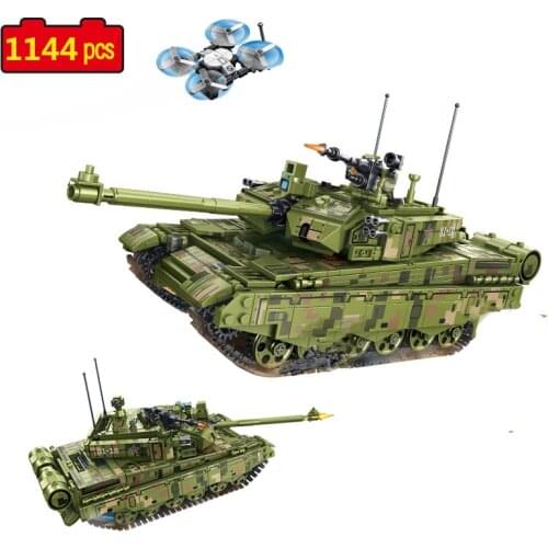 Military Series Chinese Armored Force 99A Main Battle Tank weapon accessories DIY Model Building Blocks Bricks Toys Gifts