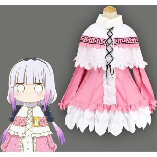 Over 16 year Miss Kobayashi drag Maid Girl Shaking Conna Cosplay Women Clothes anime costume adult maid women dress clothing