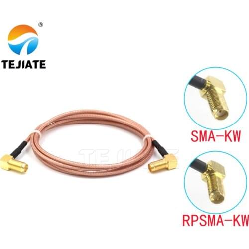 1PCS TEJIATE Adapter Cable RPSMA To SMA Type RPSMA-KW Convert SMA-KW 8-90CM 1M 1.5M 2M Length Connector RG316 Wire