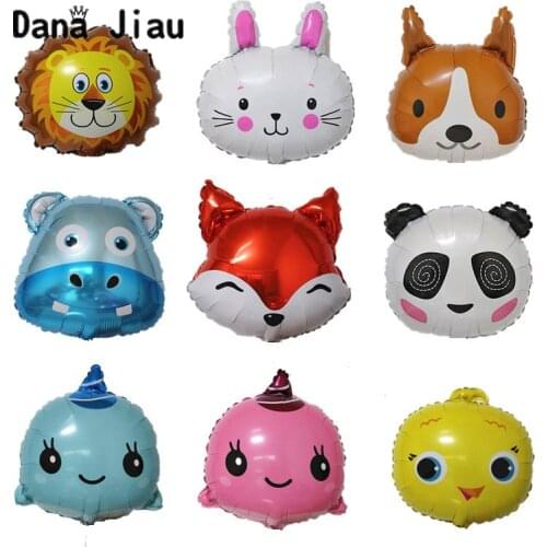18inch /mini Animal Head Balloons Birthday Party Decoration Toy Wedding Holiday Aluminum Inflatable Foil Ball