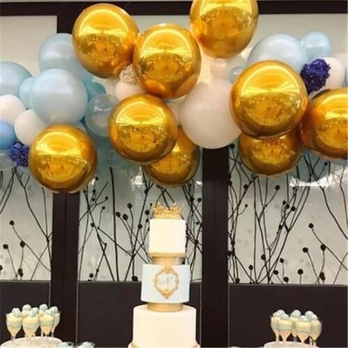 2Pcs 4D 32 22 18 10 inch Round Aluminum Foil Balloons Metal Balloon Birthday Party Helium Ballon Wedding Decoration Kids Toys