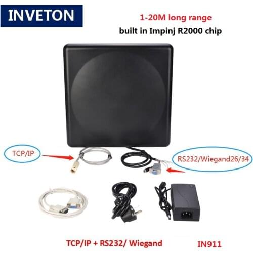 20m rfid Integrated IP68 Impinj R2000 reader 902~928Mhz with RS232 WG26 interface with free SDK for parking management