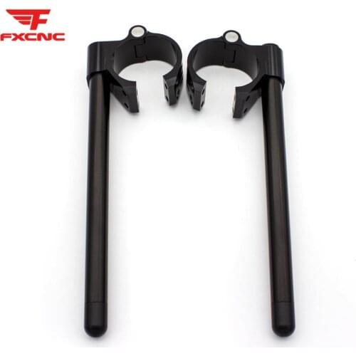 55MM CNC Motorcycle HandleBar Clip On Fork Handle Bars Clip ons Universal 7/8"22mm For Yamaha Honda Kawasaki Suzuki Ducati FXCNC