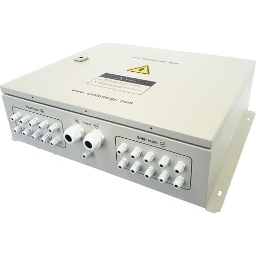 8 String PV Solar Combiner Box 2 PV solar output Lightning protection wall mounted IP65 Max. output voltage 440VDC