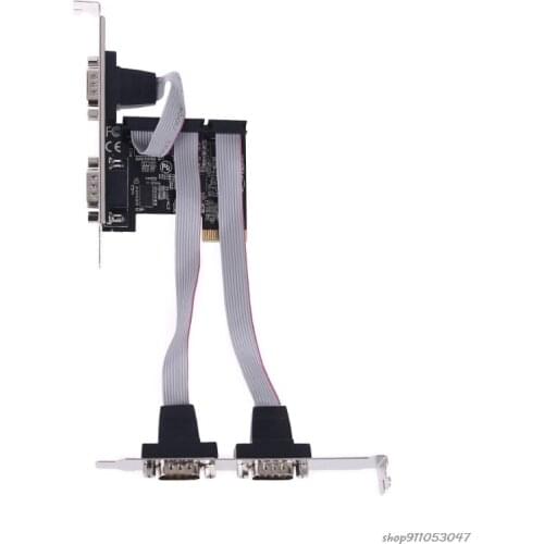 99100 Chipset PCIe 4 Ports Serial Add on Card Multi RS232 DB9 COM Expansion Riser Adapter Converter TXB077 M25 21 Wholesales