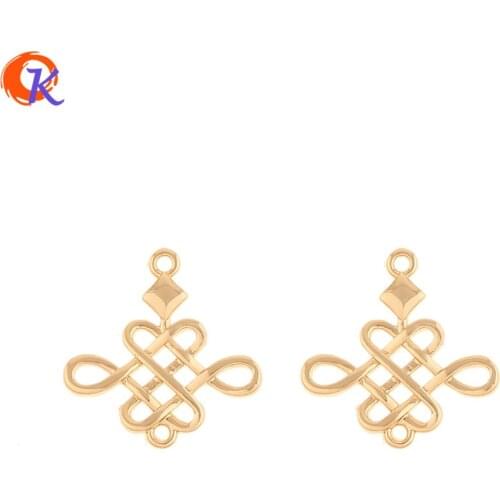 Cordial Design 30Pcs 17*18MM Jewelry Accessories/Hand Made/Genuine Gold Plating/Earrings Connectors/DIY Making/Earring Findings