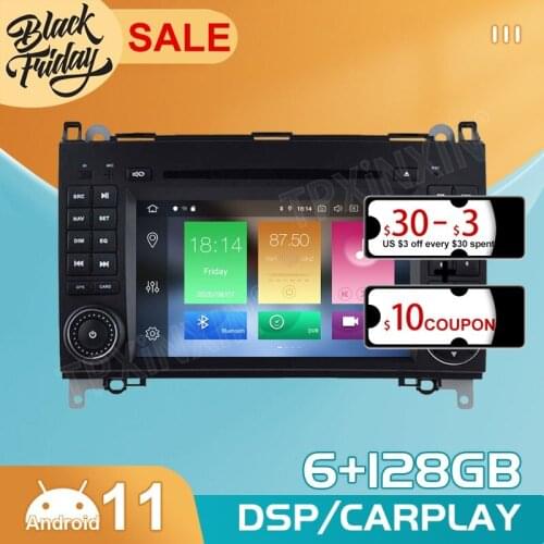 Android 11 6G+128G Carplay For Mercede-Benz B200 B-class W245 B170 GPS Car Navigation Multimedia Video Stereo DVD Player Radio