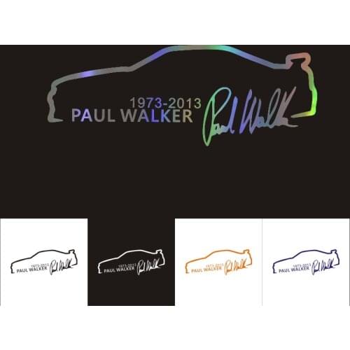 Car Sticker for Paul Walker Fast and Furious KK Vinyl 3D Sticker Car Accessories Styling Reflective Waterproof 13*5CM
