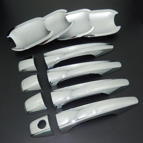 For Peugeot 2008 2013 2014 2015 2016 2017 2018 ABS Chrome Door Handle Covers & Door Bowl Covers Car Styling Decorate