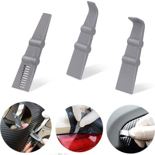 FOSHIO 3PCS Vinyl Wrapping Squeegee Carbon Fiber Car Wrap Tool Window Sticker Tint Tool Kit Micro Stick Scraper Car Accessories
