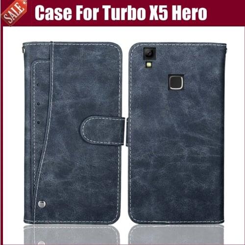 Hot Sale! Turbo X5 Hero Case High Quality Flip Leather Phone Case Protective Cover For Turbo X5 Hero Case With Card Slots